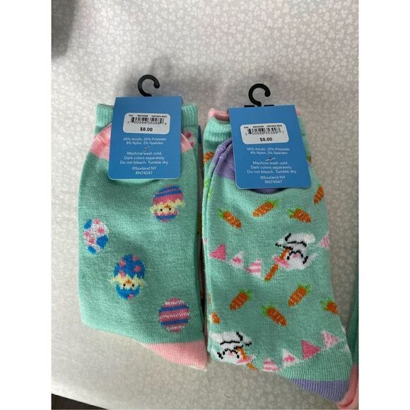 DAVCO WOMEN’S CUTE EASTER SOCKS SIZE 9-11 SHOE SIZE 4-10.5 - 8 PAIR - Picture 4 of 6
